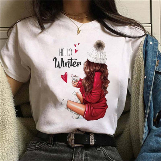 Playera Blanca Estampada para Mujer - Image 17