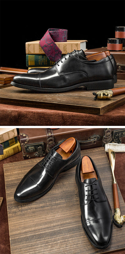 Zapatos de Cuero Ejecutivo con Cordones - Punta Redonda Estilo Británico - Image 4
