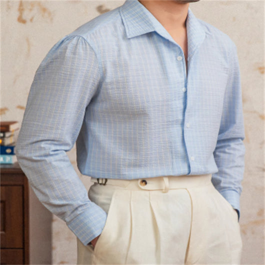 Camisa Casual Seersucker Transpirable con Cuello - Tecnología Avanzada para Hombre - Image 11