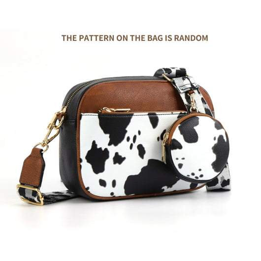 Bolsa Crossbody Multiusos con Diseño Vaca y Cierre de Cremallera - Image 15