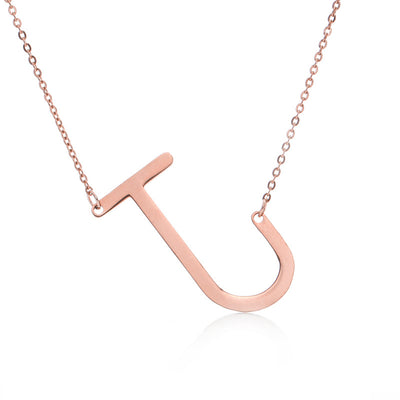 Collar Inicial Acero Inoxidable Chapado en Oro Rosa - Image 38