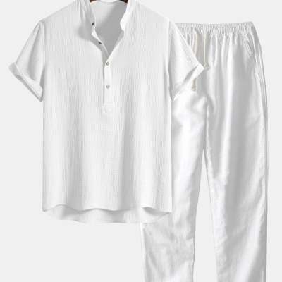 Traje Casual Hombre Estampado Manga Corta - Conjunto Moderno y Versátil - Image 15