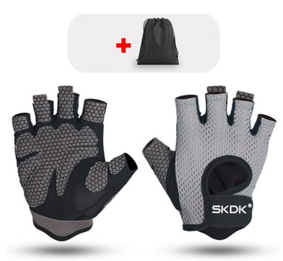 Guantes de Fitness de Medio Dedo Absorbentes de Sudor Antideslizantes - Image 12