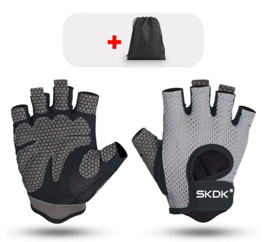 Guantes de Fitness de Medio Dedo Absorbentes de Sudor Antideslizantes - Image 12