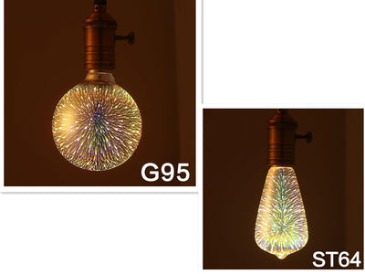 Bombilla LED Decorativa 3D Fuegos Artificiales - Múltiples Formas y Voltajes - Image 20