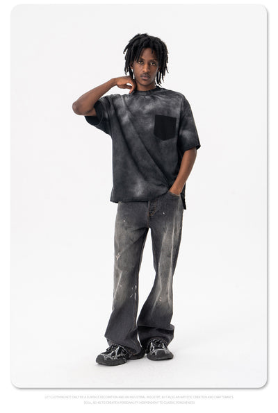 Camiseta de Algodón Lavado Estilo Americano para Hombre - Image 18