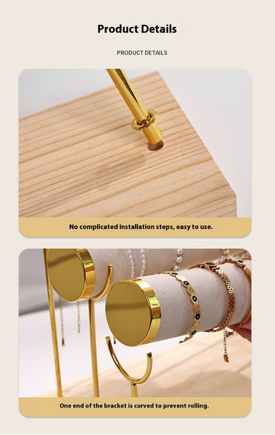 Organizador de Joyas Multicapa con Estructura de Metal y Franela - Image 12