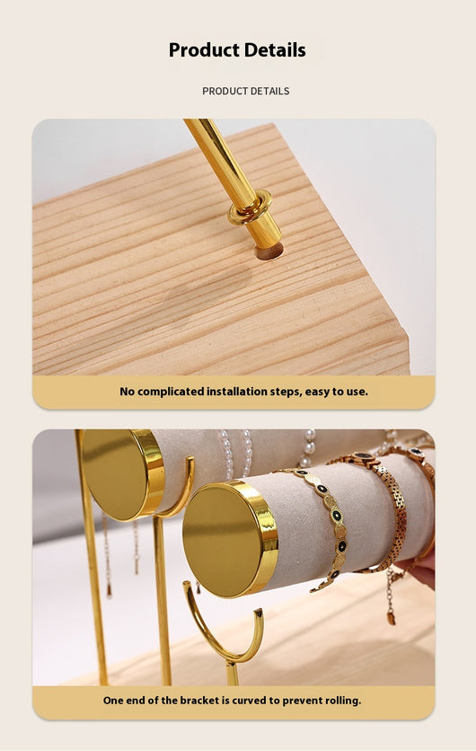 Organizador de Joyas Multicapa con Estructura de Metal y Franela - Image 12