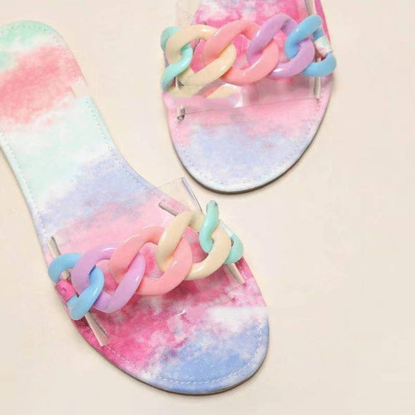 Sandalias Transparentes Talla Grande - Chanclas Planas Cómodas para Playa