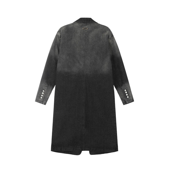 Chaqueta Denim con Degradado Tinta - Moda Casual Premium para Hombre