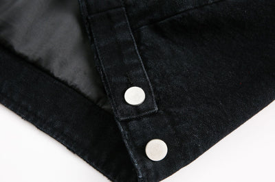 Chaqueta Denim Vintage Desgastada Estilo Retro Americano - Image 8