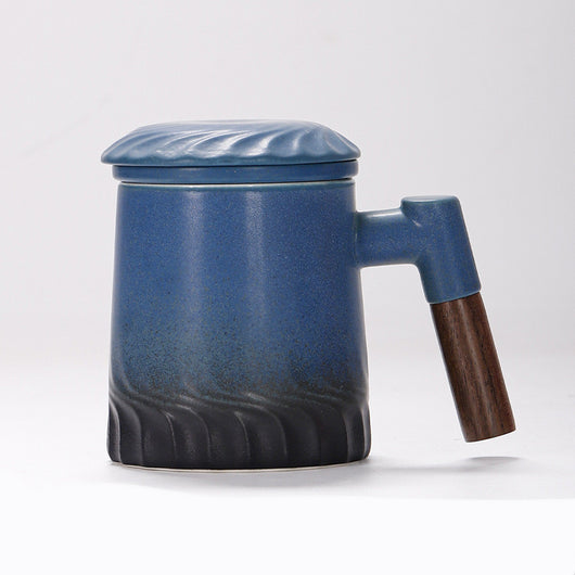 Taza Filtro de Cerámica para Té con Separador de Agua y Tapa - Image 2