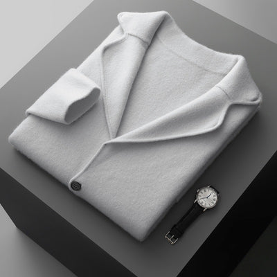 Suéter Saco de Cachemira para Hombre con Cuello Solapa - Tejido Grueso y Cómodo - Image 9