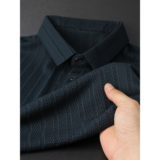 Polo Hombre Ice Silk Malla Transpirable - Diseño Moderno Hueco - Image 10