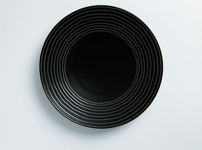 Plato Postre Cerámica Negra Diseño Minimalista Europeo - Image 4