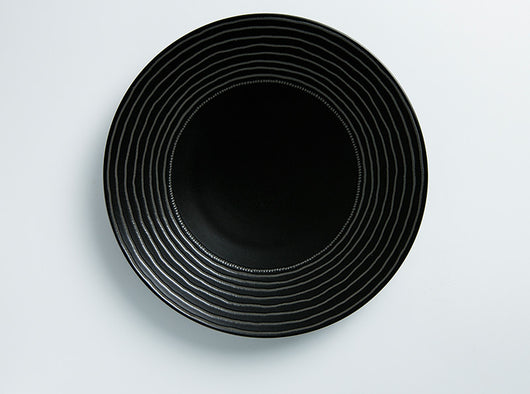 Plato Postre Cerámica Negra Diseño Minimalista Europeo - Image 4