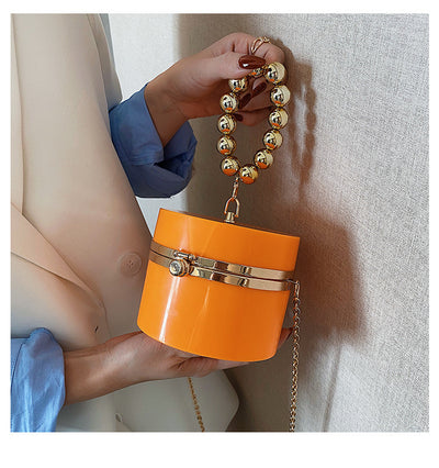 Bolsa de Hombro Transparente Acrílico Redonda - Estilo Net Celebrity - Image 14