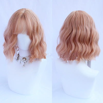 Peluca Corta Rizada Chic con Flequillo Aireado