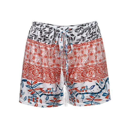 Shorts de Playa Cintura Alta con Estampado y Tela Elástica - Image 2