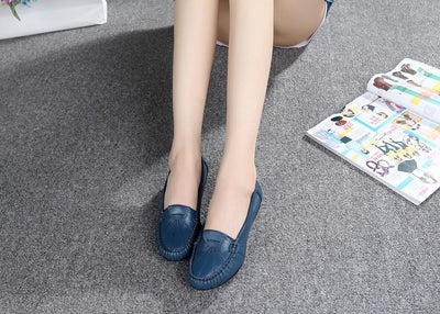 Zapatos Mocasín Cuña Cómodos de Cuero con Suela Suave - Image 3