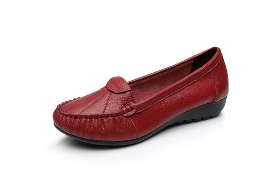 Zapatos Mocasín Cuña Cómodos de Cuero con Suela Suave - Image 8