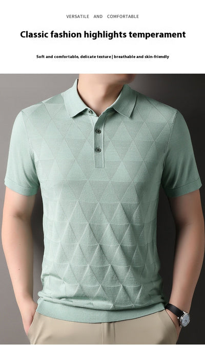Camiseta Manga Corta Hombre Ice Silk Transpirable Secado Rápido - Image 12