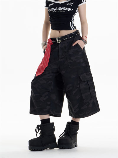 Pantalones Cortos de Trabajo Camuflaje con Múltiples Bolsillos - Image 9