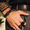 Pulsera de Calavera con Piedras Naturales para Hombre