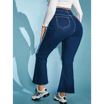 Pantalones Acampanados de Mezclilla Patchwork - Image 12