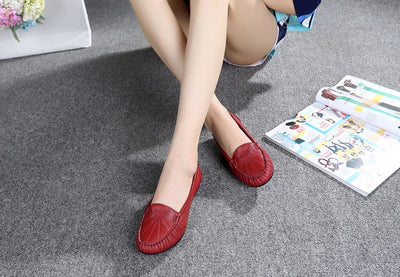 Zapatos Mocasín Cuña Cómodos de Cuero con Suela Suave - Image 4