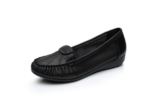 Zapatos Mocasín Cuña Cómodos de Cuero con Suela Suave - Image 7