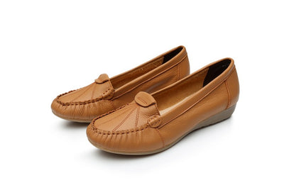 Zapatos Mocasín Cuña Cómodos de Cuero con Suela Suave - Image 6