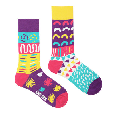 Calcetines Retro Asimétricos para Parejas - Algodón Cómodo Unisex - Image 119