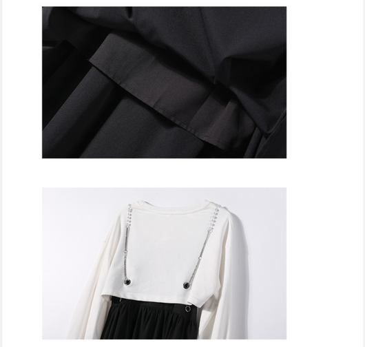 Vestido Midi de Dos Piezas con Cadena de Perlas - Image 4