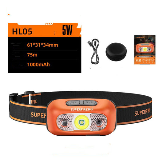 Linterna Frontal LED Recargable USB con Sensor de Movimiento - Image 8