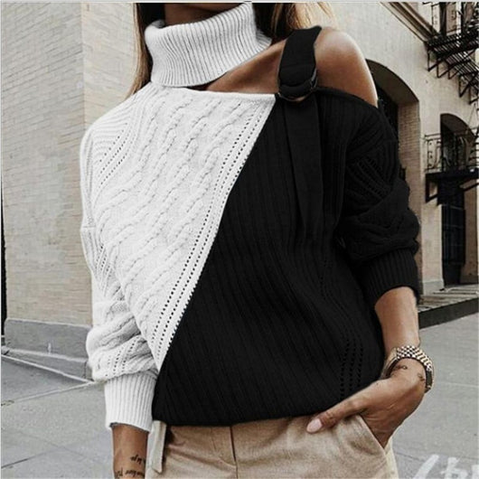 Suéter Mujer Invierno Estampado Leopardo con Costuras Decorativas - Image 12