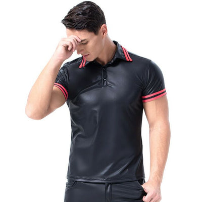 Playera de Cuero Ajustada Masculina Premium - Image 4