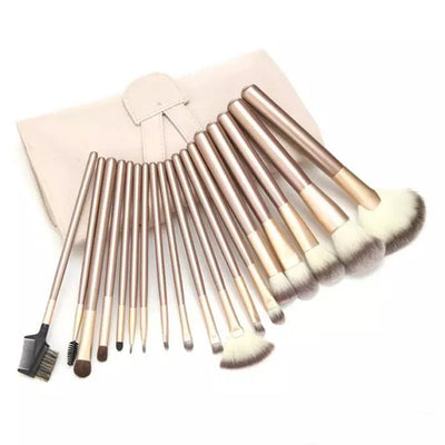 Set de 12 Brochas de Maquillaje Blanco Crema con Cerdas Sintéticas Premium - Image 13