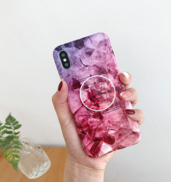 Funda iPhone Mármol Floral Retro con Soporte Telescópico - Image 7