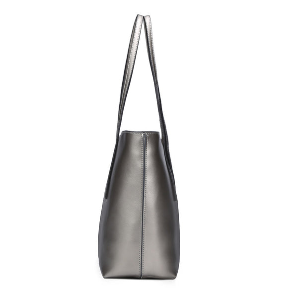 Bolsa de Cuero Elegante de Un Solo Asa - Diseño Minimalista Multiuso