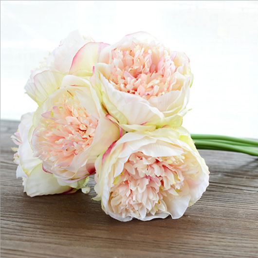 Figuritas de Novios con Flores de Peonía Artificial - Decoración de Boda - Image 11