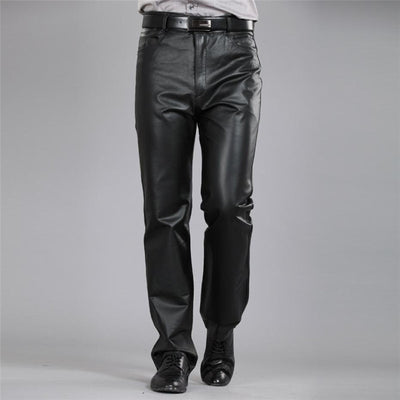 Pantalones de Cuero Genuino Slim Fit para Hombre - Cálidos y Resistentes - Image 7