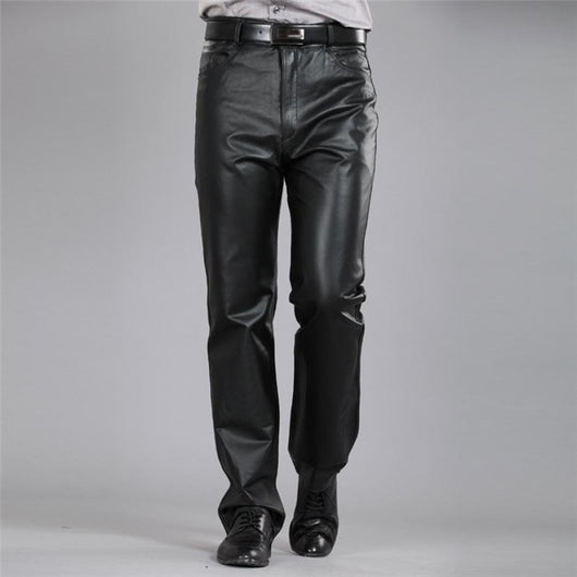 Pantalones de Cuero Genuino Slim Fit para Hombre - Cálidos y Resistentes - Image 7
