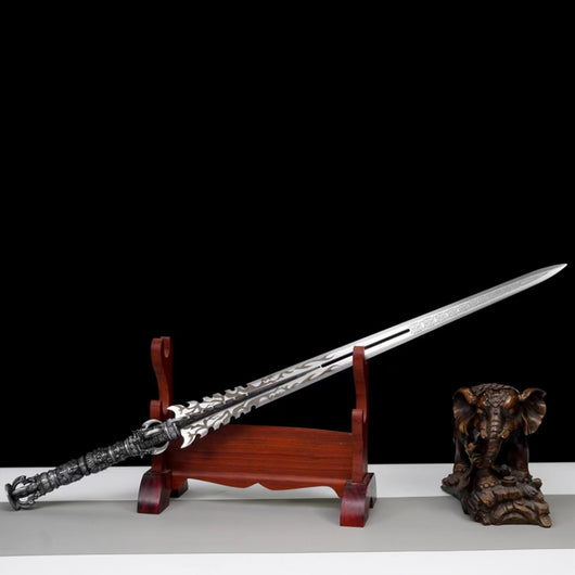 Espada Han Jian Larga Subduidora de Demonios - Acero Manganese para Defensa y Colección - Image 3
