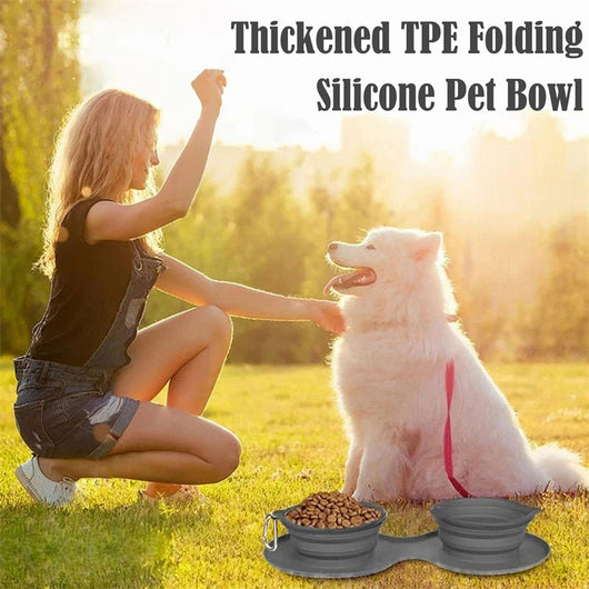 Comedero Doble Plegable de Goma para Mascotas - Perros y Gatos - Image 18