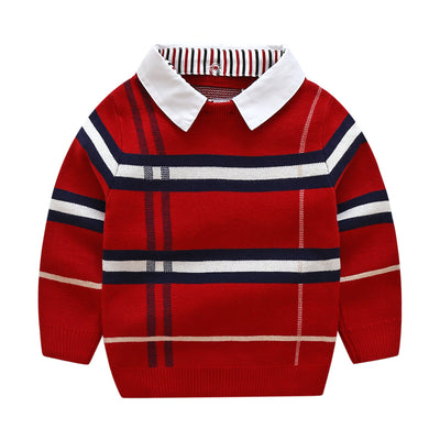 Suéter Jacquard a Cuadros para Niños - Image 7