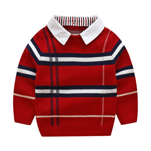 Suéter Jacquard a Cuadros para Niños - Image 7