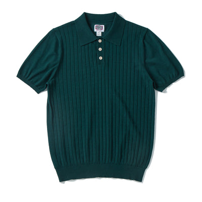 Polo de Seda Mulberry Italiano Premium Hombre - Cuello Solapa Retro Americano Rayas Tejidas - Image 6