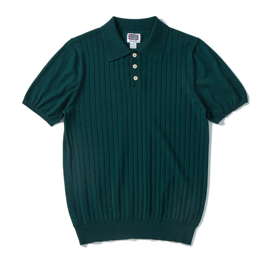 Polo de Seda Mulberry Italiano Premium Hombre - Cuello Solapa Retro Americano Rayas Tejidas - Image 6