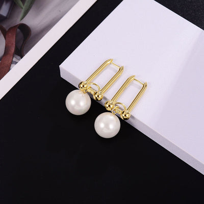 Aretes de Perla Diseño Contemporáneo - Elegancia Premium - Image 5